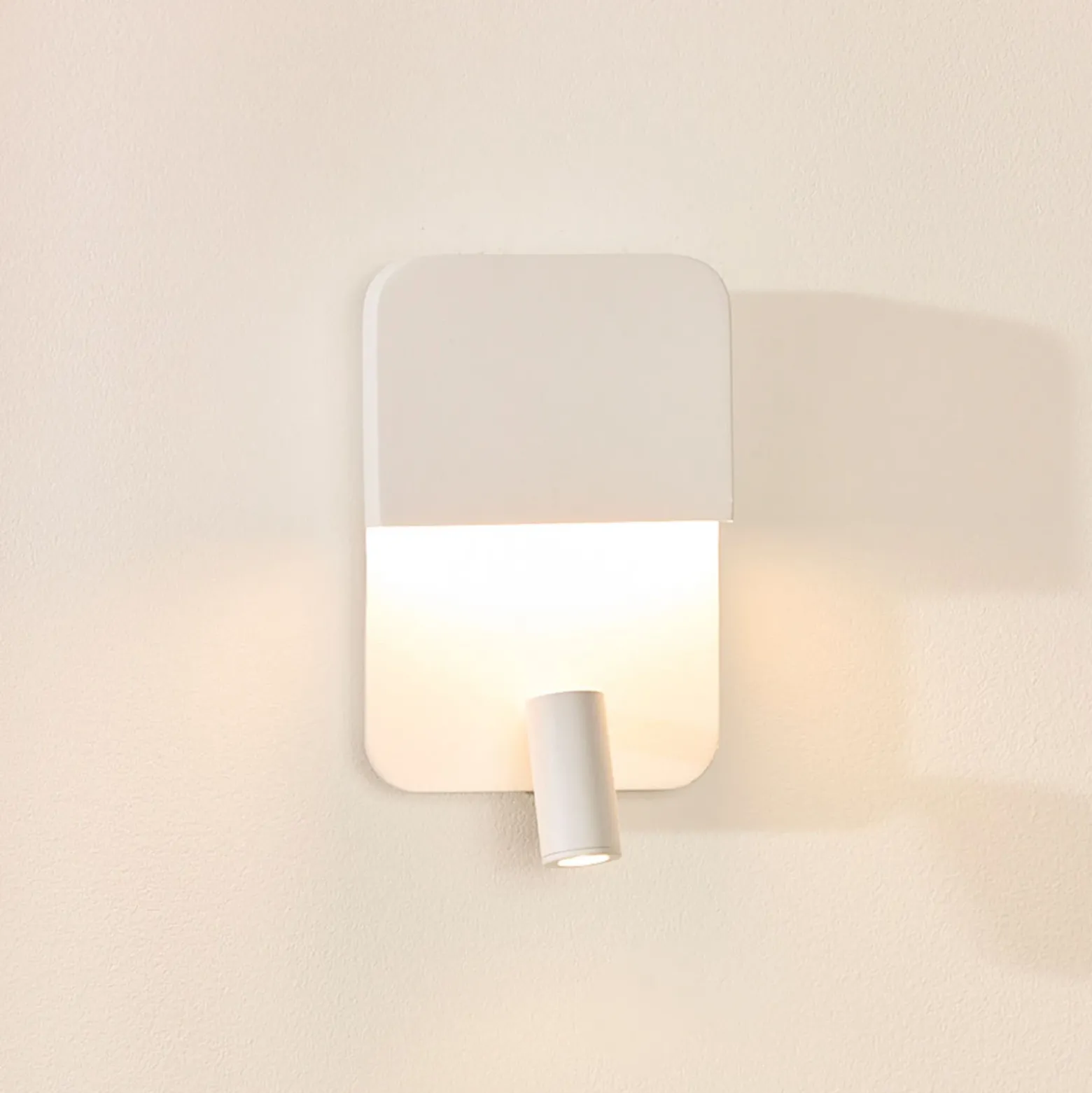 Boxer Aplique de pared LED con foco, blanco