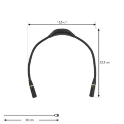 Brazo de lectura LED recargable Lindby para colgar Travan, CCT, atenuable