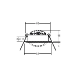BRUMBERG BB03 empotrado RC driver angular cromo