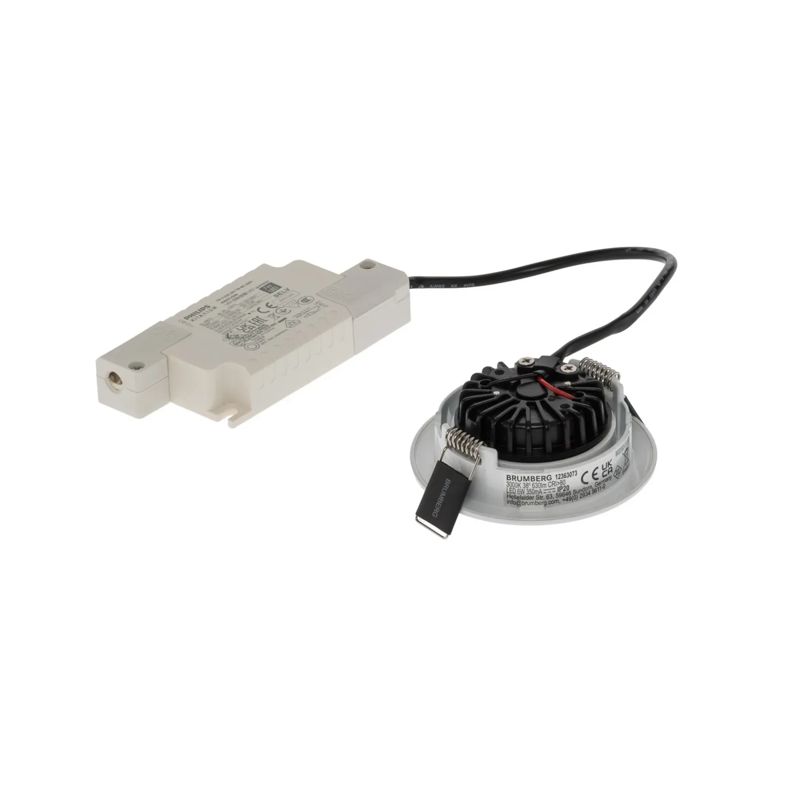BRUMBERG BB03 empotrado RC driver angular blanco