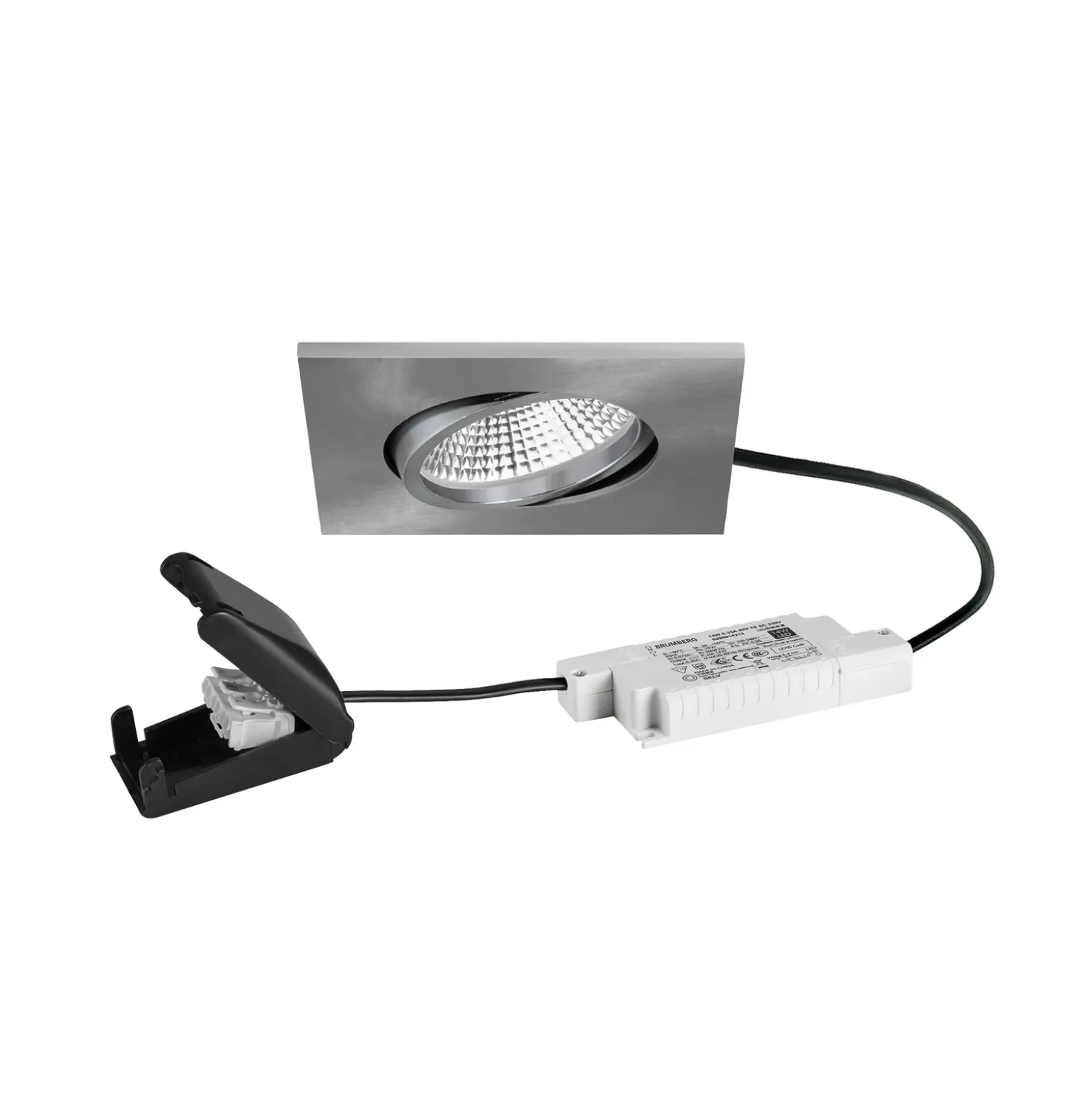 BRUMBERG BB25 foco empotrable IP65 RC caja de conexiones níquel mate