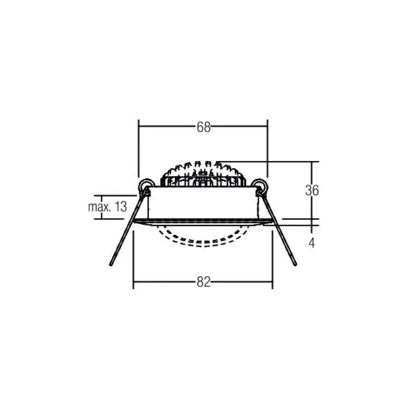 BRUMBERG BB03 foco empotrado no atenuable, negro