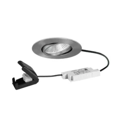 BRUMBERG BB23 foco LED IP65 atenuable caja de conexiones níquel mate