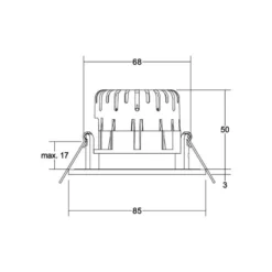 BRUMBERG BB20 IP65 empotrado no atenuable blanco