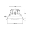 BRUMBERG BB25 IP65 empotrado no atenuable negro