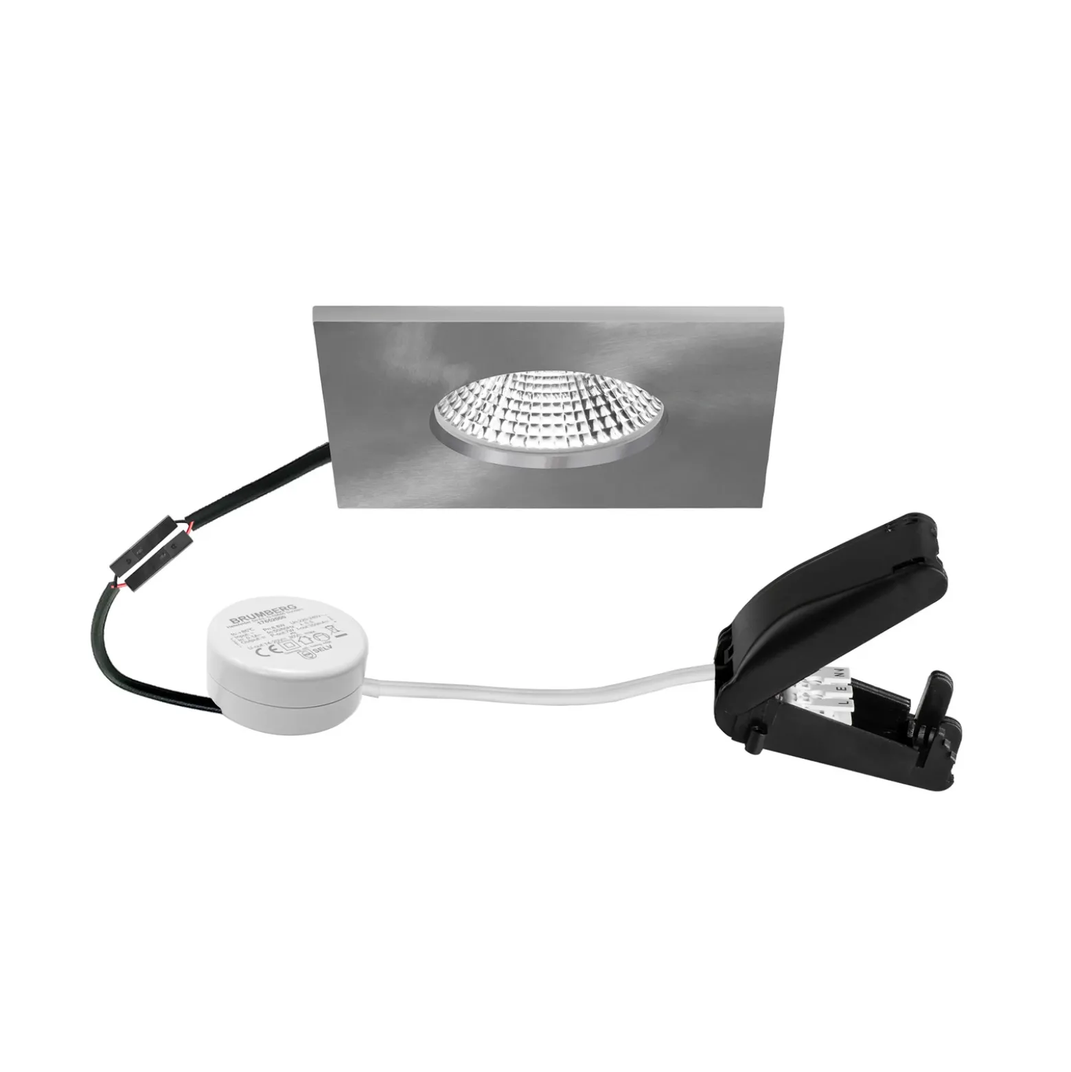 BRUMBERG BB21 IP65 RC transformador caja de conexiones redonda níquel mate