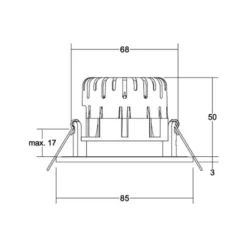 BRUMBERG BB20 IP65 transformador empotrable angular blanco