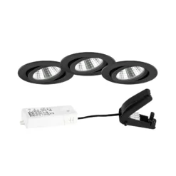 BRUMBERG BB03 Spot redondo Caja de conexiones atenuable RC 3 negro