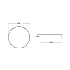 BRUMBERG Biro Circle, Ø 45cm, encendido/apagado, blanco, 4.000 K
