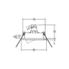 BRUMBERG Cajón foco empotrable orientable blanco