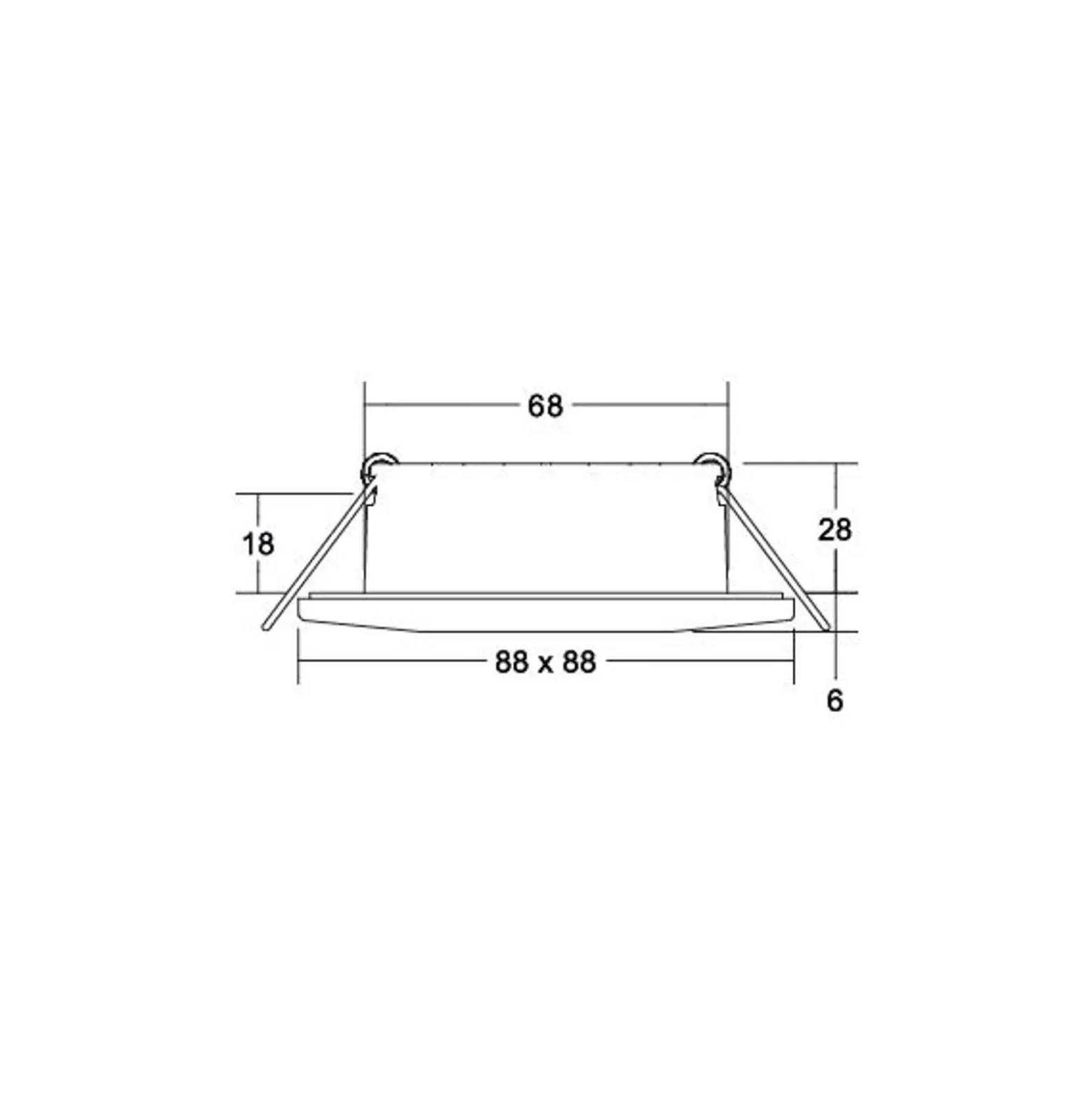 BRUMBERG Chooose empotrada LED angular níquel