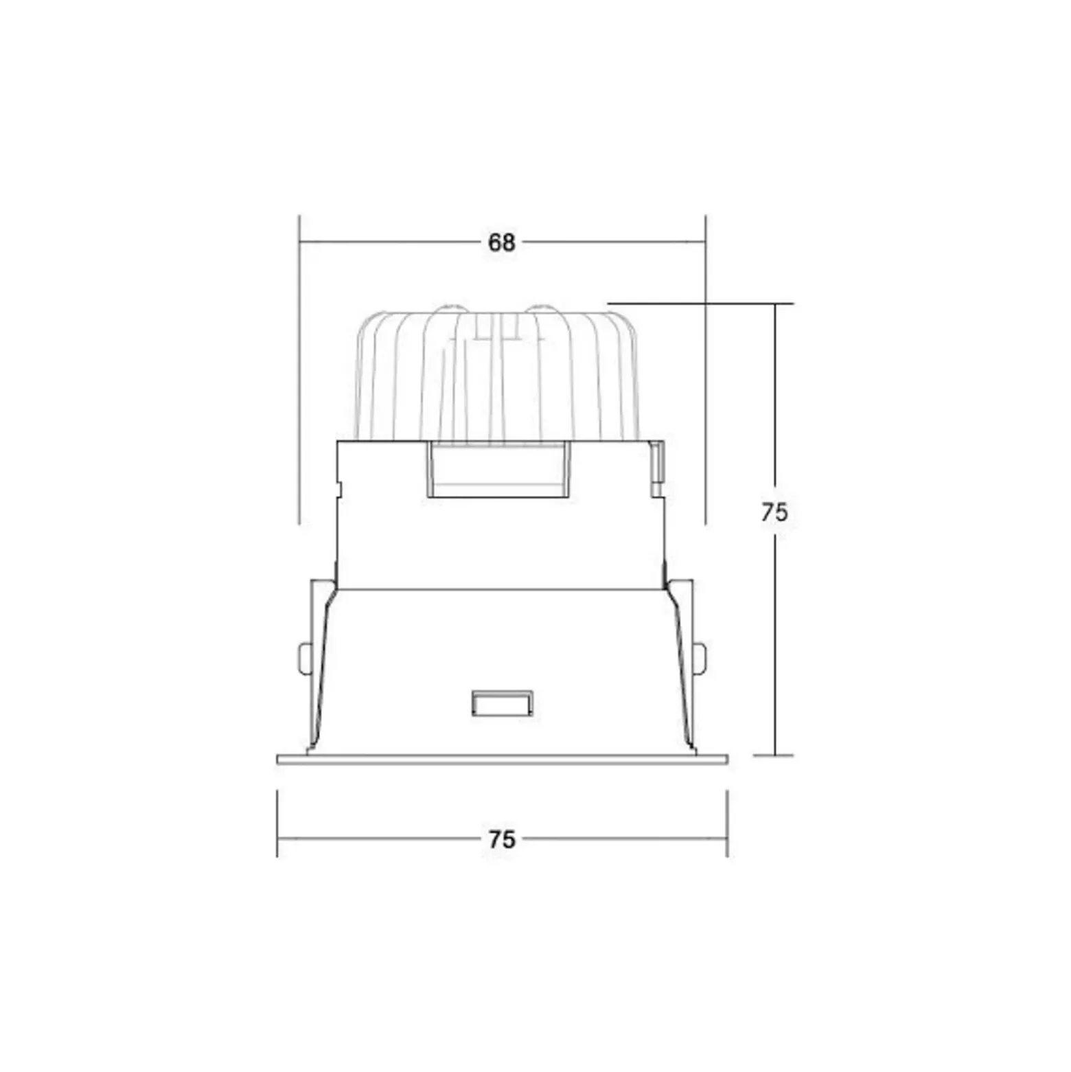 BRUMBERG downlight Binato Caja de conexiones DALI 4.000 K blanco