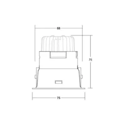 BRUMBERG downlight Binato Caja de conexiones DALI 4.000 K blanco