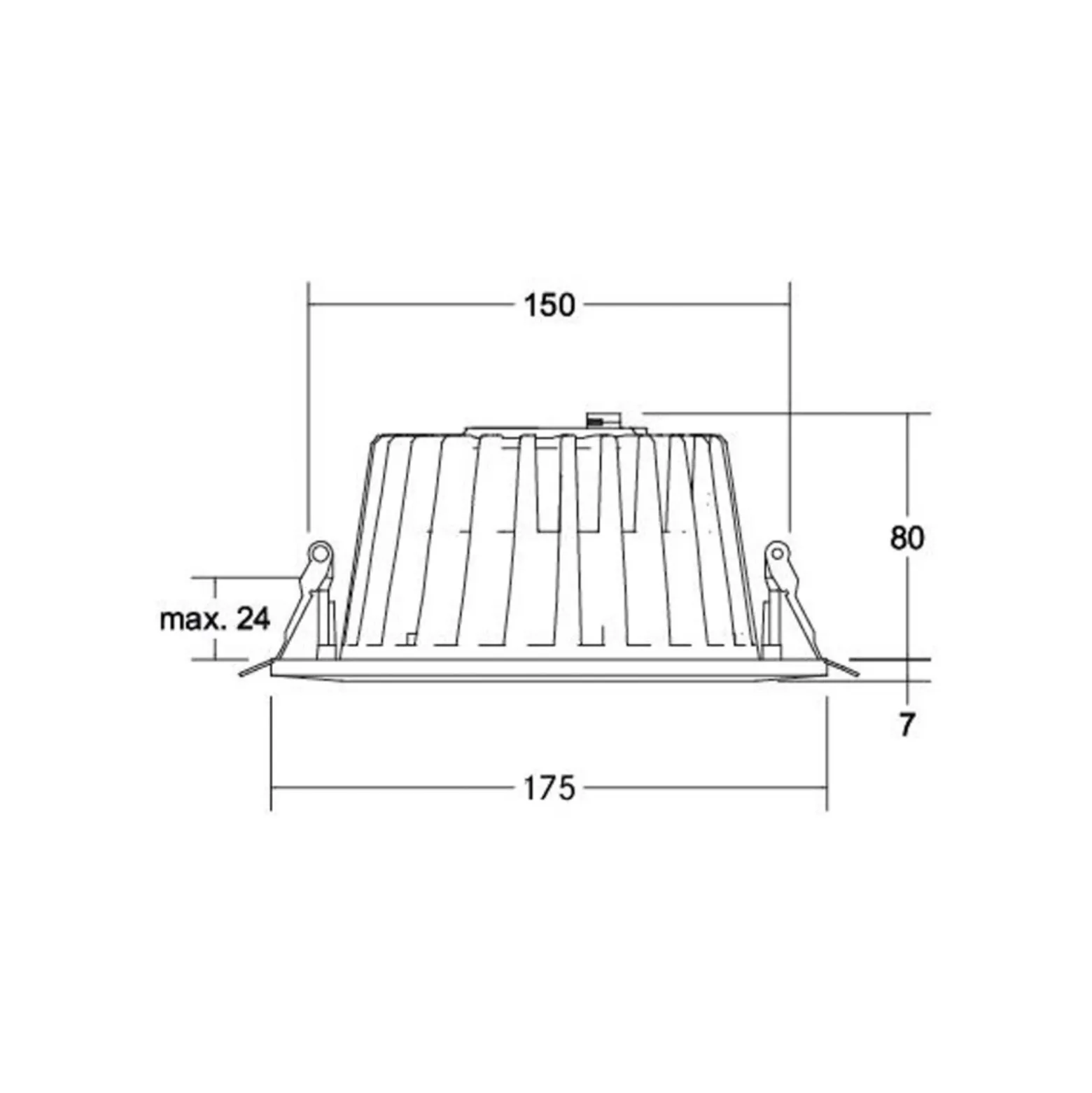 BRUMBERG Downlight LED empotrable Lydon Midi, blanco, DALI, 4.000 K