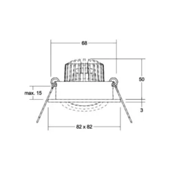 BRUMBERG Foco empotrable LED Tirrel-S Caja de conexiones DALI, oro claro