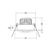 BRUMBERG Foco empotrable LED Tirrel-R, atenuable, blanco mate