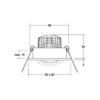 BRUMBERG Foco empotrable LED Tirrel-S Caja de conexiones DALI blanco mate