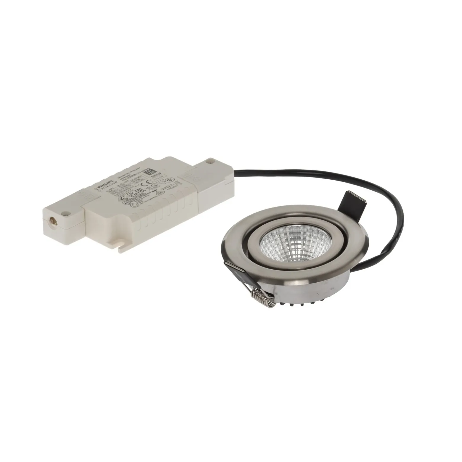 BRUMBERG Foco empotrable LED BB09, RC atenuable, acero inoxidable