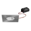 BRUMBERG Foco empotrable LED BB21, níquel 85 x 85 mm, encendido/apagado IP65