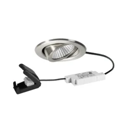 BRUMBERG Foco empotrable LED BB09, RC, caja de conexión, acero inoxidable