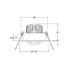 BRUMBERG Foco empotrable LED Tirrel-S, transformador RC redondo, blanco