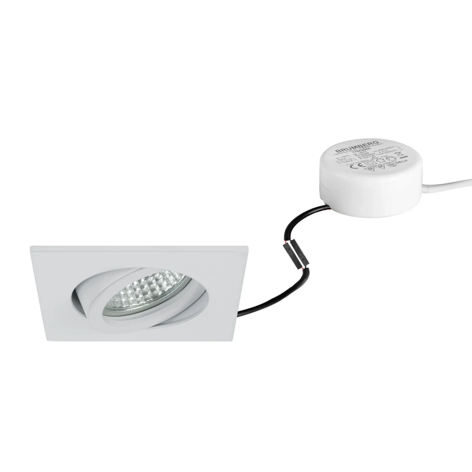 BRUMBERG Foco empotrable LED Tirrel-S, transformador RC redondo, blanco