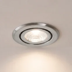 BRUMBERG Foco empotrable LED BB09, RC atenuable, acero inoxidable