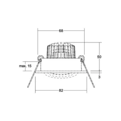 BRUMBERG foco empotrable LED Tirrel-R, RC, transformador redondo, dorado