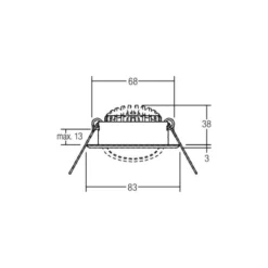 BRUMBERG Foco empotrable LED BB09, encendido/apagado, blanco