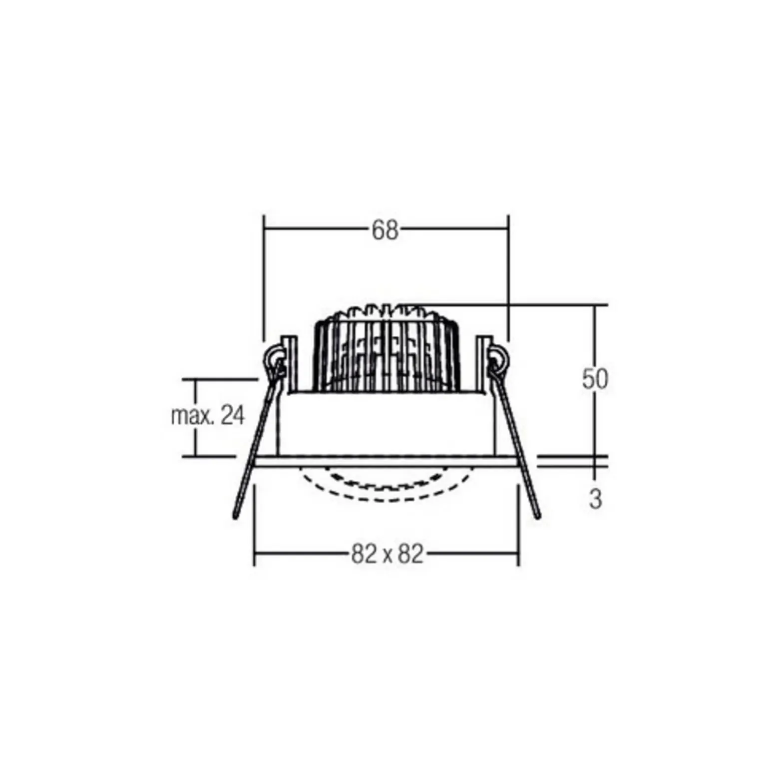 BRUMBERG foco IP65 angular conmutable titanio