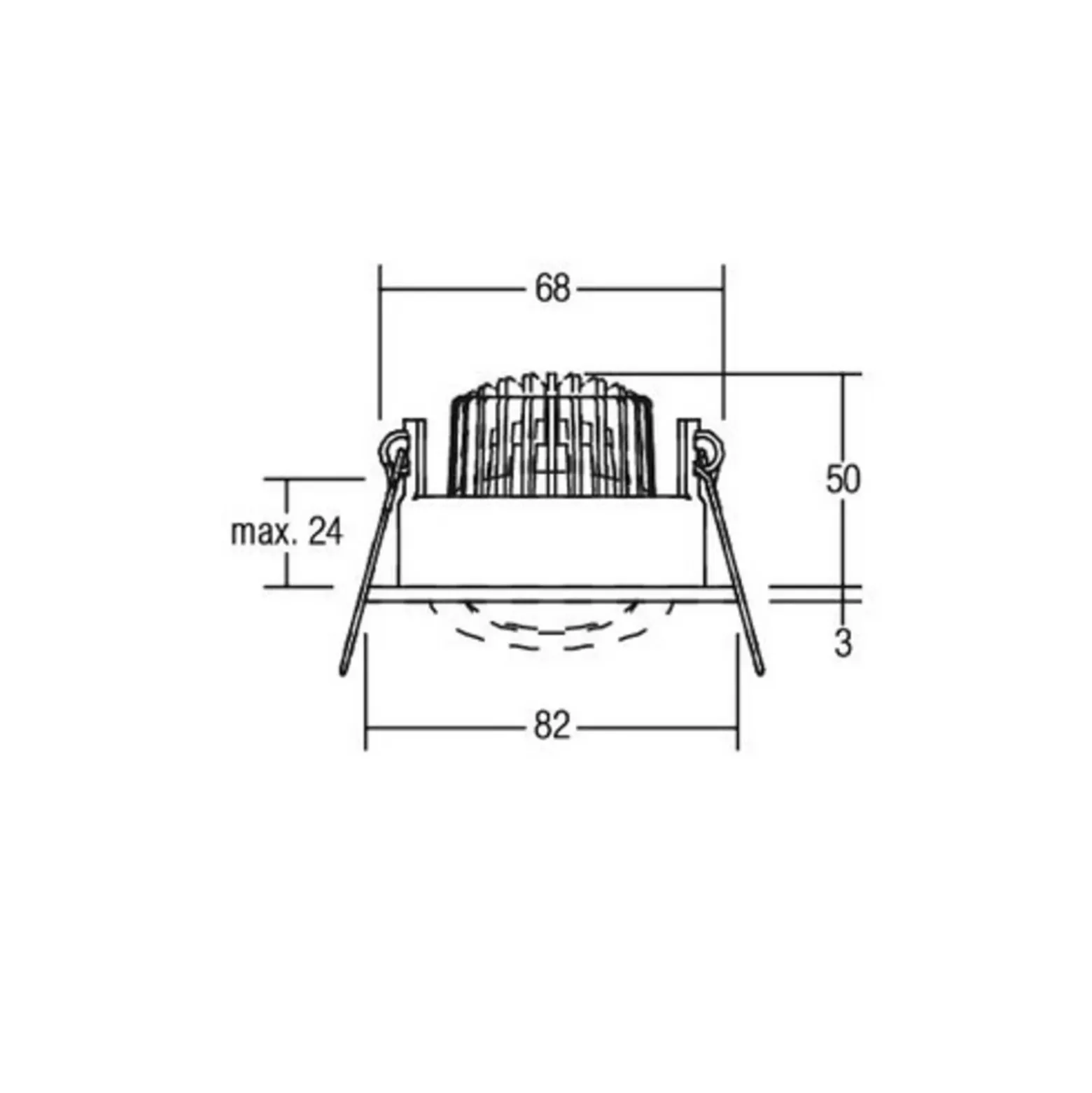 BRUMBERG foco IP65 redondo atenuable blanco