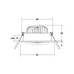 BRUMBERG foco LED BB34 caja de conexiones on/off blanco texturado