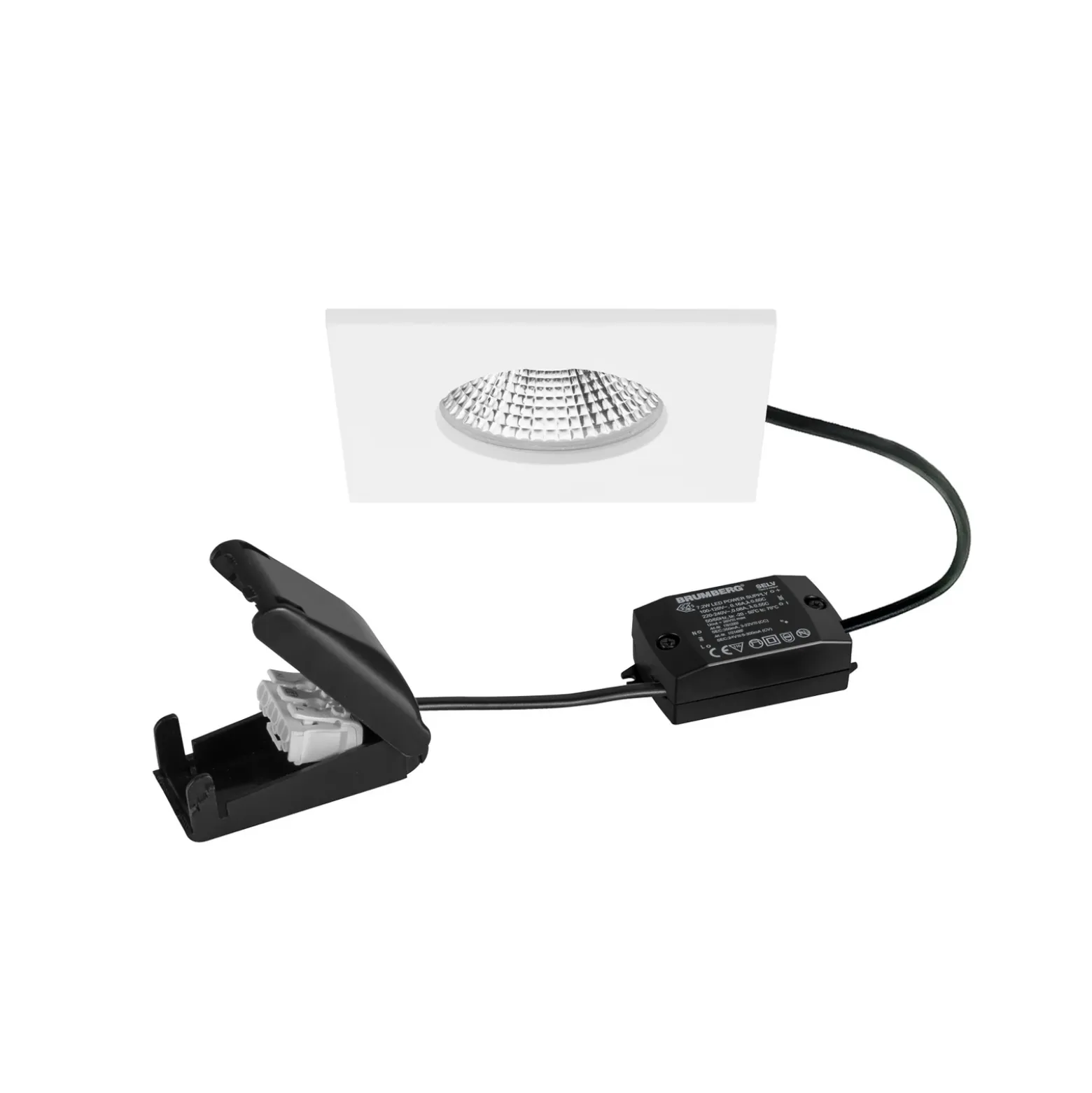 BRUMBERG foco LED BB21 IP65 caja de conexiones on/off blanco texturado
