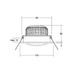 BRUMBERG Kerby-R foco LED, 3000K, blanco