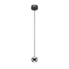 BRUMBERG Lámpara colgante LED Bola, aluminio, negro/cromo