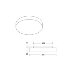 BRUMBERG Lámpara de techo LED Celtis Mini 3000K, marrón oscuro-gris