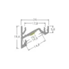 BRUMBERG One Perfil de esquina LED para montaje en superficie, aluminio, 1