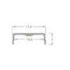 BRUMBERG One Perfil LED para montaje en superficie, aluminio, plano, 2