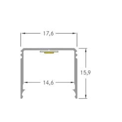 BRUMBERG One Perfil LED para montaje en superficie, aluminio, alto, 1 metro