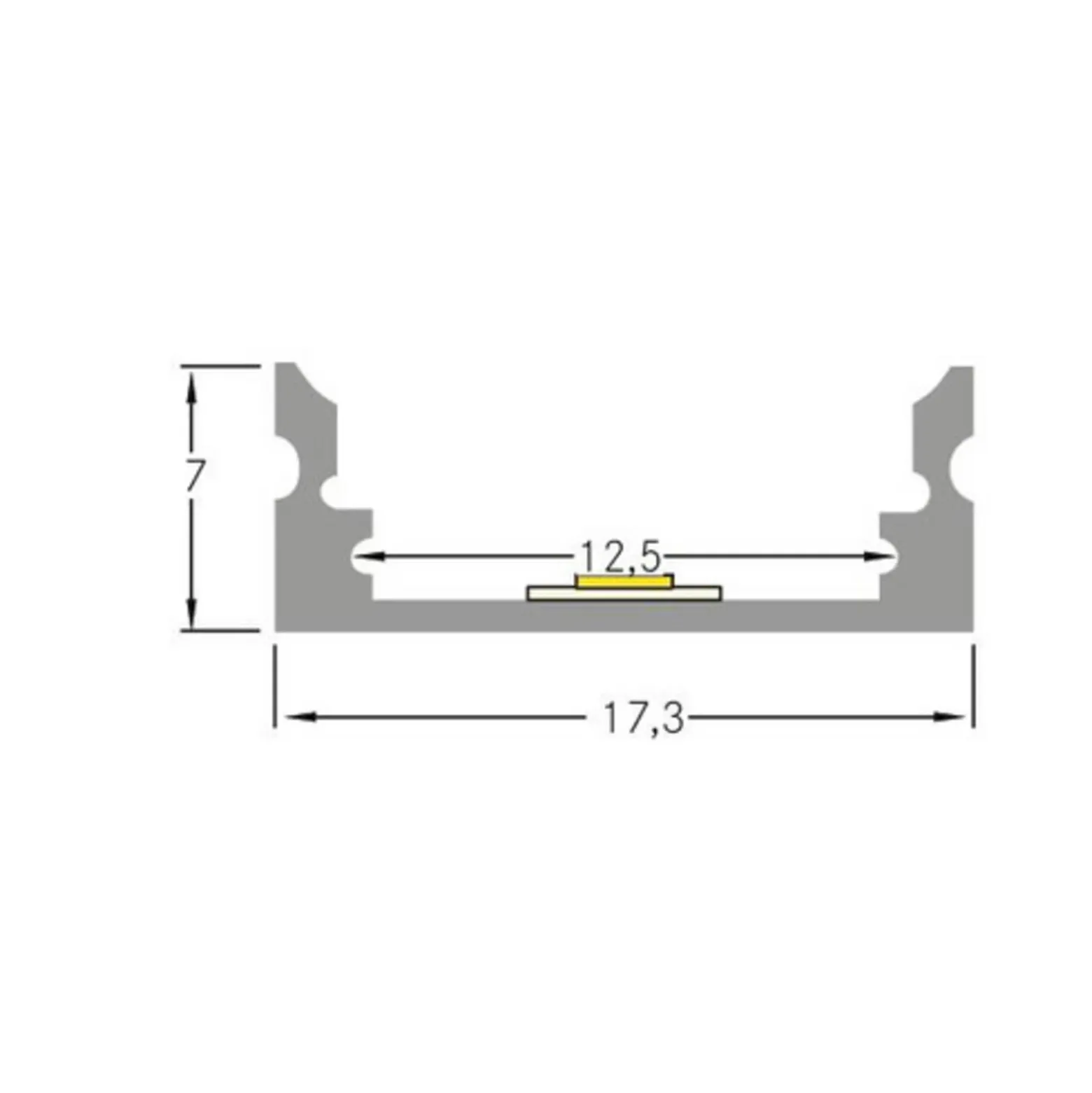 BRUMBERG Set de perfiles de aluminio de montaje en superficie para tiras
