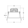 BRUMBERG Tirrel foco empotrable LED profundo RC, 830, redondo, blanco