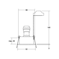 BRUMBERG Tirrel foco empotrable GU10 profundo, redondo, aluminio