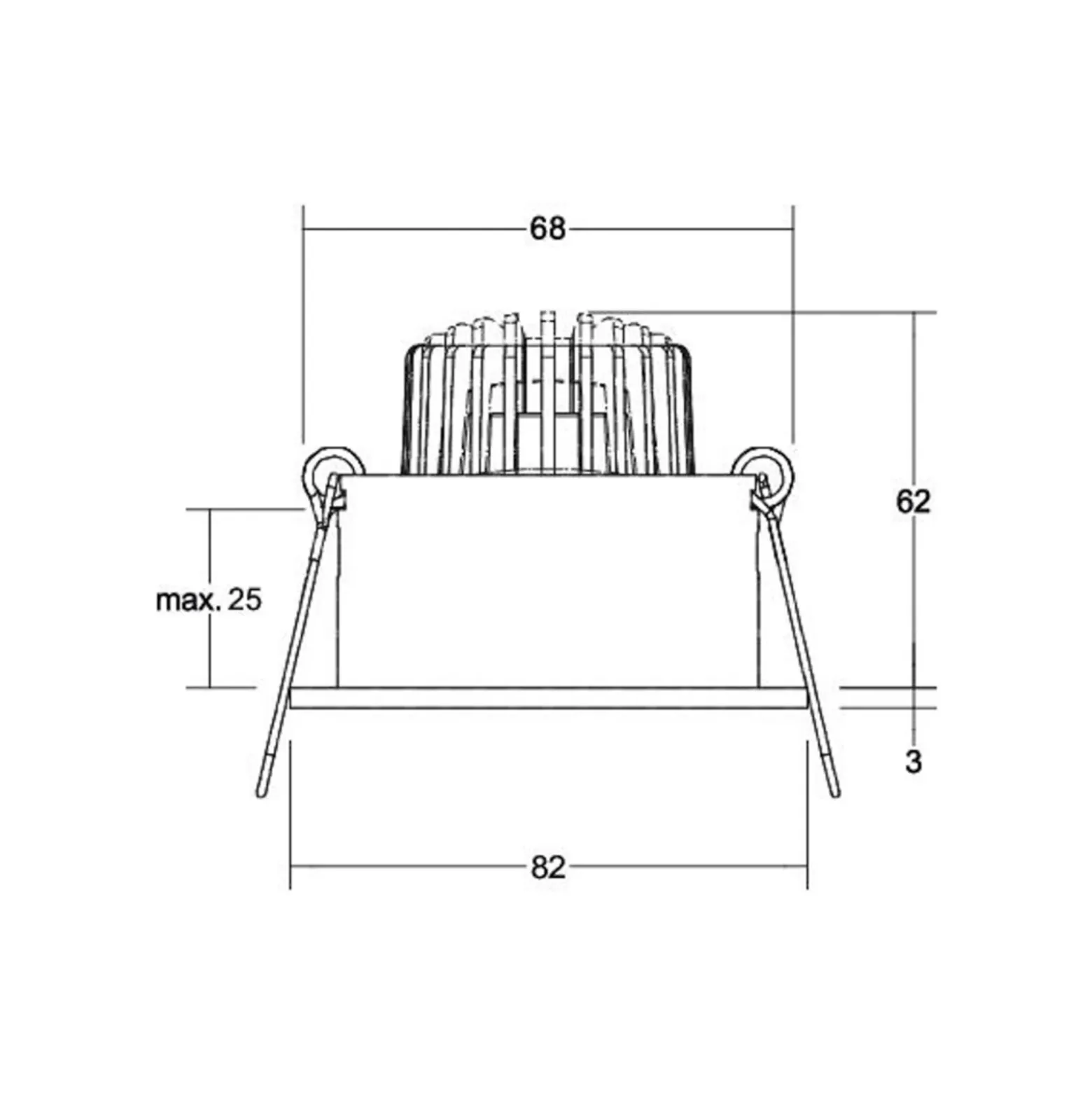 BRUMBERG Tirrel foco empotrable LED profundo RC, 830, redondo, blanco