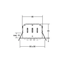 BRUMBERG Tirrel-S foco angular titanio mate