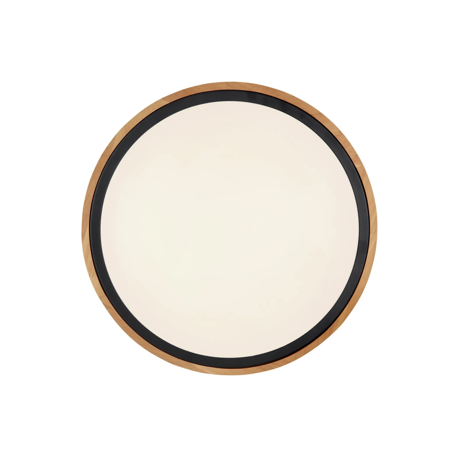 Bruno Plafón LED con marco de madera CCT Ø 30 cm