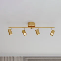 By Rydéns Correct foco de techo 4 luces oro mate