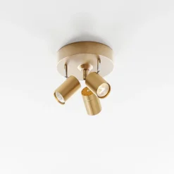 By Rydéns Correct foco de techo 3 luces oro mate