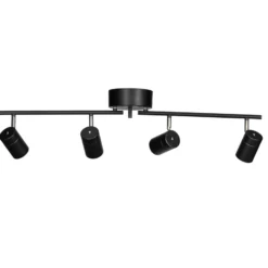 By Rydéns Correct foco de techo 4 luces negro mate