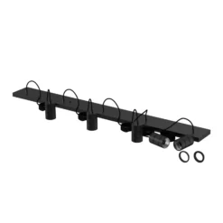 Calex Retro lámpara colgante angular 5 luces negro