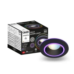 Calex Smart Halo downlight empotrable CCT RGB negro